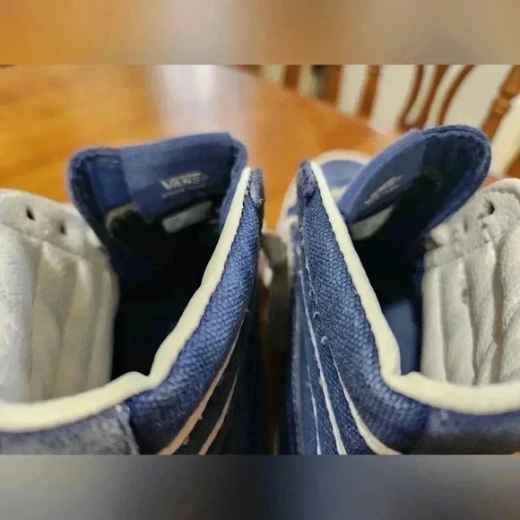 VANS Sk8-Hi Top Shoes Blue Suede Slip Unisex Big Kids 4 - Picture 8 of 11